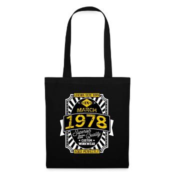 1978 MÄRZ - Stoffbeutel - Schwarz - Vorne