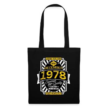 1978 DECEMBER - Sac en tissu - noir - Devant