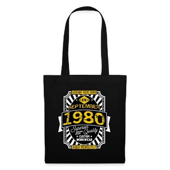 1980 SEPTEMBER - Sac en tissu - noir - Devant
