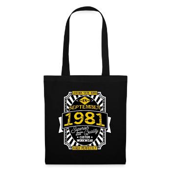 1981 SEPTEMBER - Sac en tissu - noir - Devant