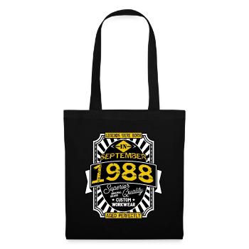 1988 SEPTEMBER - Sac en tissu - noir - Devant