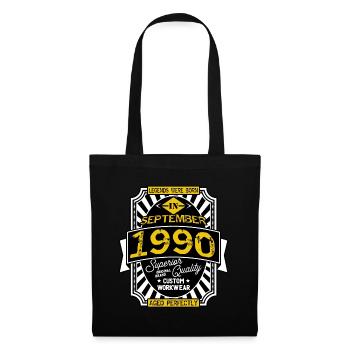 1990 SEPTEMBER - Sac en tissu - noir - Devant