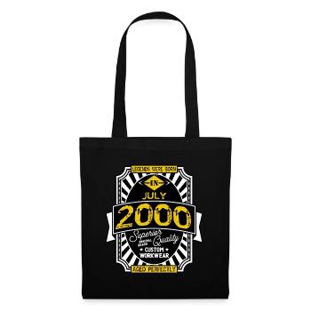 2000 JULI - Stoffbeutel - Schwarz - Vorne
