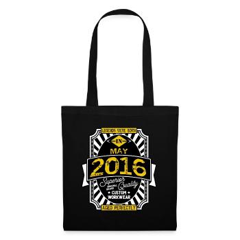 2016 MAY - Sac en tissu - noir - Devant