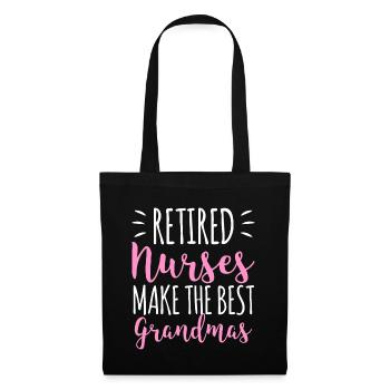 Infirmières retraitées: Idée de cadeau de retraite pour grand-mères - Sac en tissu - noir - Devant