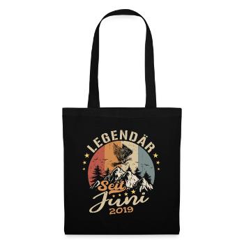 Legendär seit Juni 2019 - Geburtstag 2019 - Stoffbeutel - Schwarz - Vorne