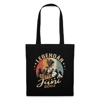 Legendär seit Juni 2003 - Geburtstag 2003 - Stoffbeutel - Schwarz - Vorne