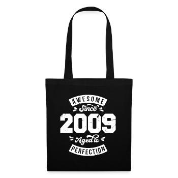 Vintage 2009 birthday - retro 2009 - Tote Bag - black - Front