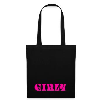 GIRLY - La fille! - Sac en tissu - noir - Devant
