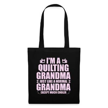 I'm a quilting grandma just like a normal grandma - Sac en tissu - noir - Devant