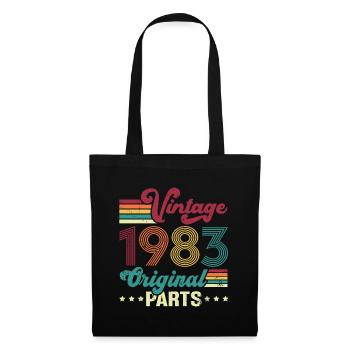 Jahrgang 1983 Original, Geburtstagsgeschenk - Stoffbeutel - Schwarz - Vorne