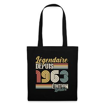 Légendaire Depuis 1963 - Sac en tissu - noir - Devant
