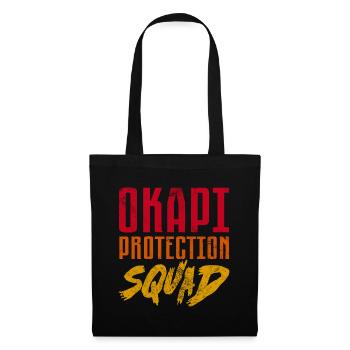 Escouade de protection des okapis Design pour un amoureux des animaux - Sac en tissu - noir - Devant