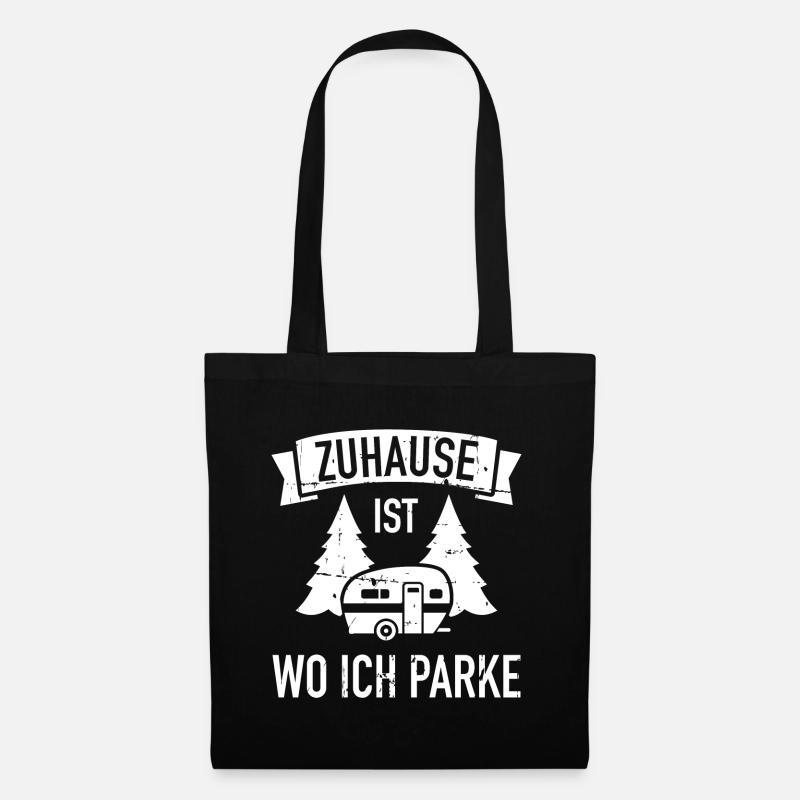 Wohnwagen - Stoffbeutel - Schwarz
