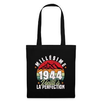 Millésime 1944, Cadeau D'anniversaire Vintage 1944 - Sac en tissu - noir - Devant