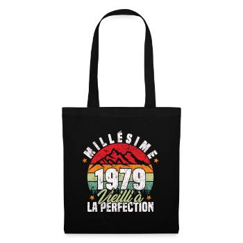 Millésime 1979, Cadeau D'anniversaire Vintage 1979 - Sac en tissu - noir - Devant