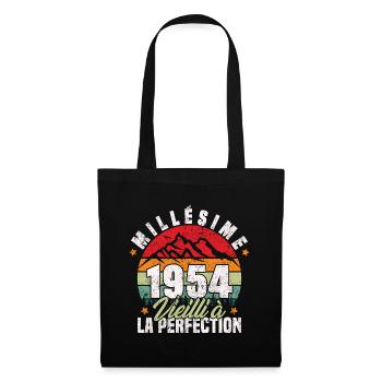 Millésime 1954, Cadeau D'anniversaire Vintage 1954 - Sac en tissu - noir - Devant