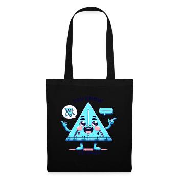 L’angle de la règle triangulaire sur le plaisir - Sac en tissu - noir - Devant