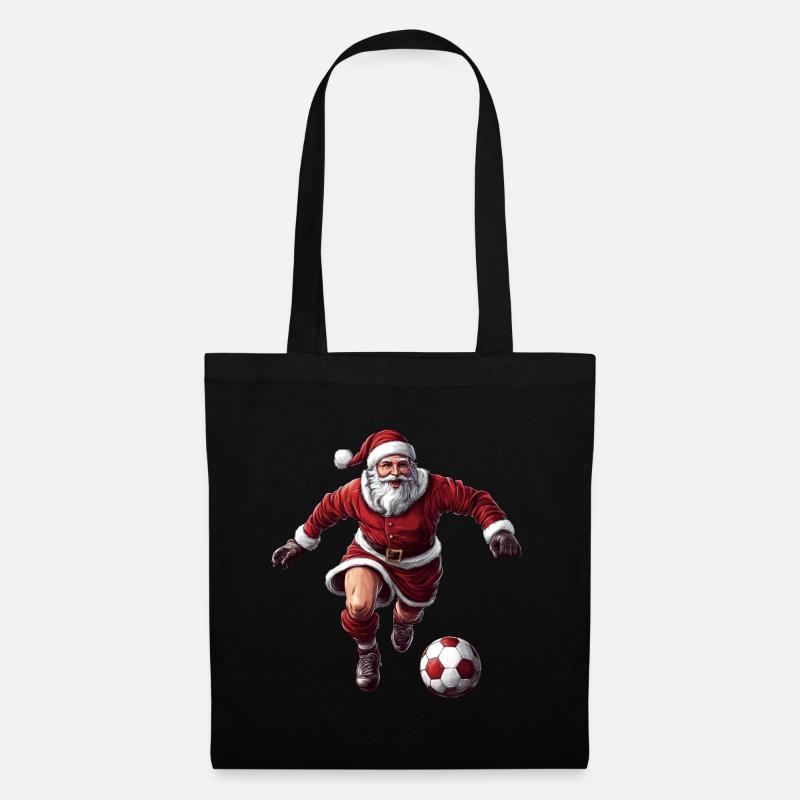 Fussballer Weihnachten - Stoffbeutel - Schwarz