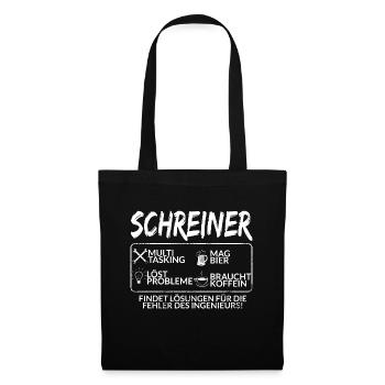Der Schreiner - Stoffbeutel - Schwarz - Vorne
