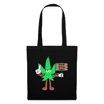 Der Bloom - Weed Cannabis Stoned Hanf Marihuana - Stoffbeutel - Schwarz - Vorne
