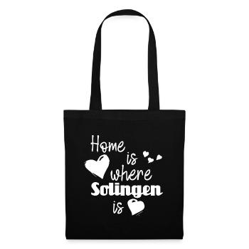 Zuhause in Solingen - Home is where Solingen is - Stoffbeutel - Schwarz - Vorne