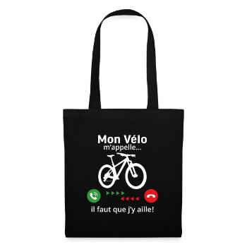 Mon Vélo m'appelle Idée Cadeau Vététiste - Sac en tissu - noir - Devant