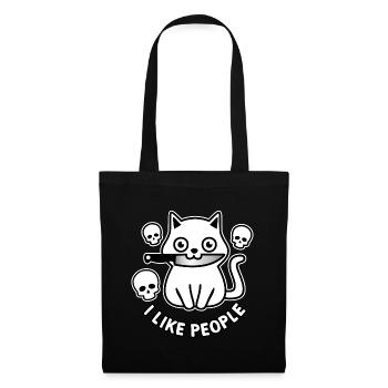 J’aime les gens, Cat - Sac en tissu - noir - Devant
