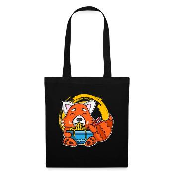 Ramen Life Motiv Waschbär Motiv Shirt Ramen Noodle - Stoffbeutel - Schwarz - Vorne