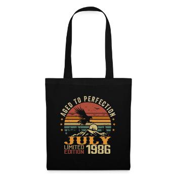 Vintage July 1986 Anniversary July 1986 - Tote Bag - black - Front