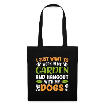 I Just Want To Work In My Garden Hangout With Dogs - Sac en tissu - noir - Devant