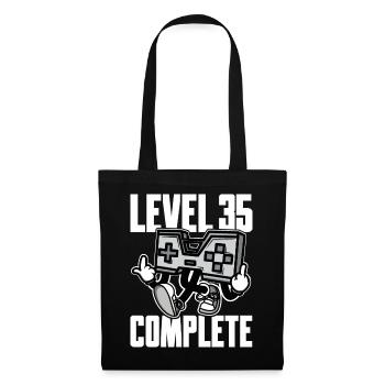 Level 35 Complete Birthday Gift 35 Years - Tote Bag - black - Front