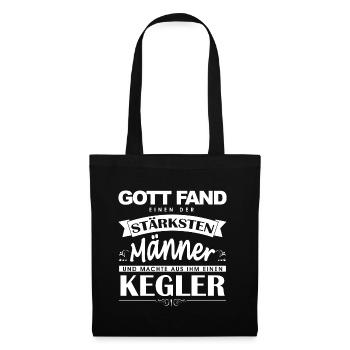 Kegel Shirt-Gott fand - Stoffbeutel - Schwarz - Vorne