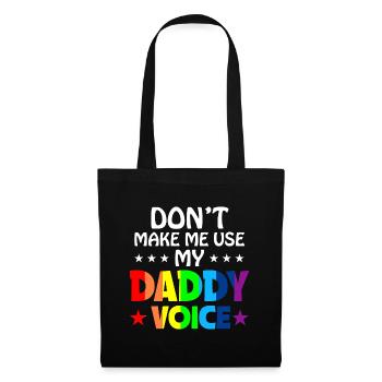 Papa Voix Gay Pride Lgbt Drôle Arc-en-ciel - Sac en tissu - noir - Devant