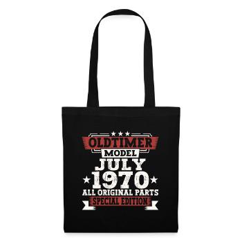 Oldtimer Juillet 1970 52ème Anniversaire Cadeau Hommes - Sac en tissu - noir - Devant