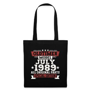 Oldtimer July 1989 33rd Birthday Gift Men - Tote Bag - black - Front