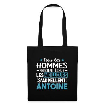 Antoine Prénom Homme Cadeau Humour - Sac en tissu - noir - Devant