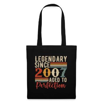 Legendär seit 2007. Geburtstagsgeschenk 2007 - Stoffbeutel - Schwarz - Vorne