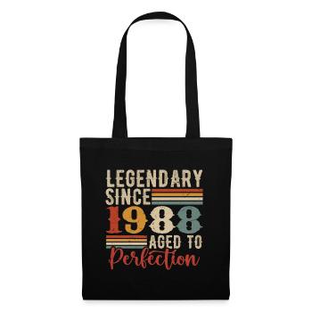 Legendär seit 1988. Geburtstagsgeschenk 1988 - Stoffbeutel - Schwarz - Vorne