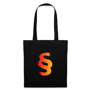Signe de symbole de paragraphe - Sac en tissu - noir - Devant