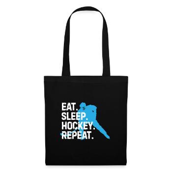 Eat Sleep Repeat Hockey Gift - Tote Bag - black - Front
