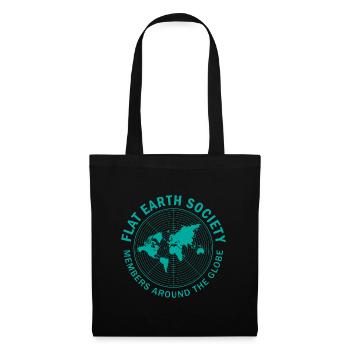 Flat Earth Aktivist Spruch Geschenk - Stoffbeutel - Schwarz - Vorne