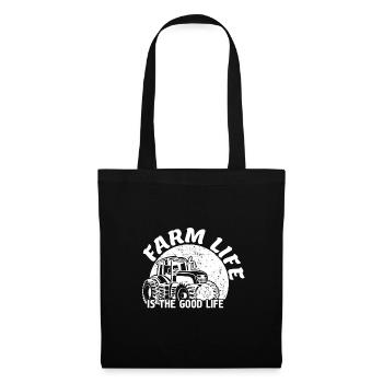 La vie à la ferme est le cadeau du fermier - Sac en tissu - noir - Devant