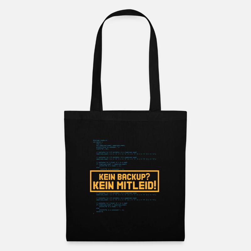 Kein mitleid Programming Informatic Geschenk - Stoffbeutel - Schwarz