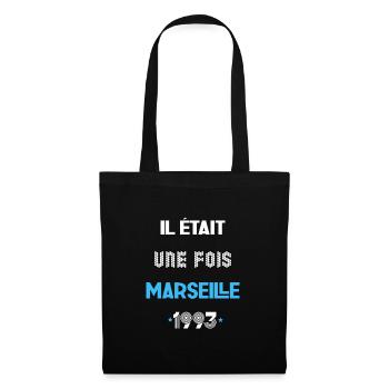 Il était une fois, Marseille - Sac en tissu - noir - Devant