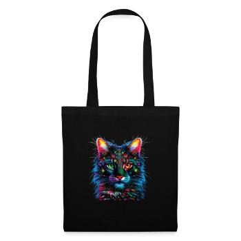 Chat forestier norvégien Pokatrash Design - Sac en tissu - noir - Devant