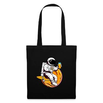 astronaute qui surf sur un jus d'orange - Sac en tissu - noir - Devant