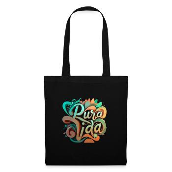 Vivre Pura Vida au maximum - Sac en tissu - noir - Devant