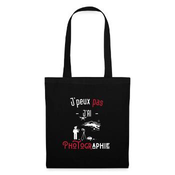j'peux pas j'ai photographie - Sac en tissu - noir - Devant