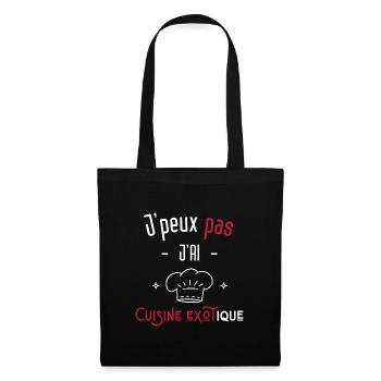 j'peux pas j'ai cuisine exotique - Sac en tissu - noir - Devant